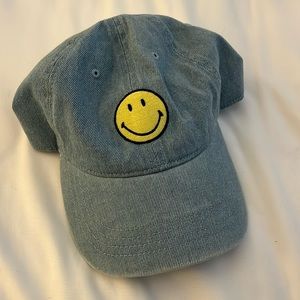 American eagle denim smiley face hat